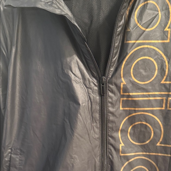Adidas Women's Black Utility Jacket with Gold Accents - Picture 4 of 5